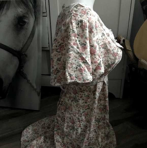 Vtg Braemar Petites Jeremy Scott Floral Dress 7/8 - Picture 2 of 5